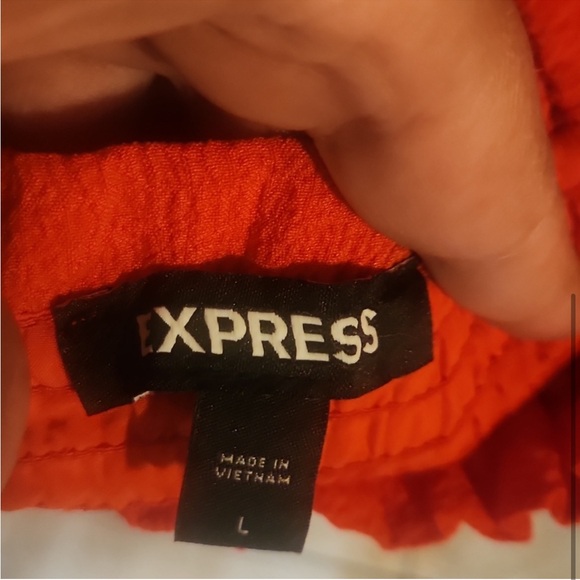EXPRESS Women's Red Ruffled Mini Dress - Picture 3 of 4